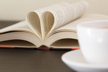 coffee cup with book