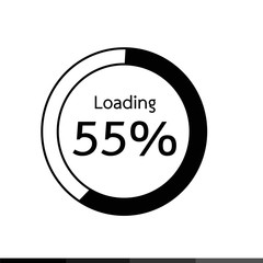 Circle Loading , Progress Bars indicator Icon Illustration desig