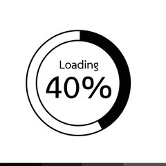 Circle Loading , Progress Bars indicator Icon Illustration desig