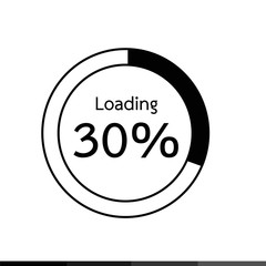 Circle Loading , Progress Bars indicator Icon Illustration desig