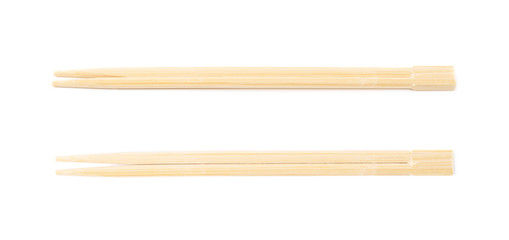 Wooden sushi chopsticks isolated