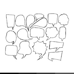 Speech bubble hand drawing illustration design