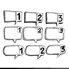 Obraz premium Speech bubble hand drawing illustration design