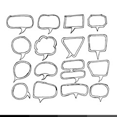 Speech bubble hand drawing illustration design