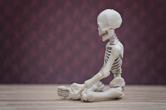 Meditating skeleton