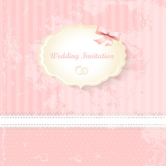 wedding invitation card. classic romantic design. vector.