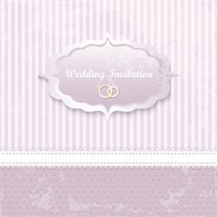 wedding invitation card. classic romantic design. vector.