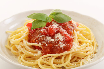 おいしそうなミートソーススパゲティ