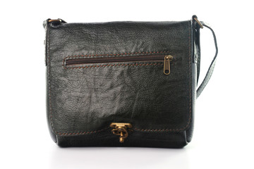 hand made Leather shoulder bags isolated on white background