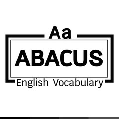 ABACUS english word vocabulary illustration design