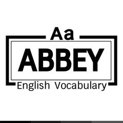 ABBEY english word vocabulary illustration design