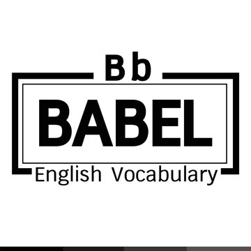 BABEL english word vocabulary illustration design
