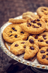 Homemade Cookies with chocolate chips