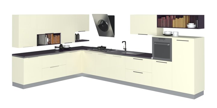 3D Illustration Kitchen Furniture