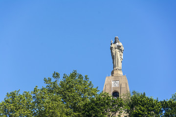 Fototapeta premium Statue of Christ in San Sebastian, Spain