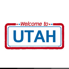 Welcome to UTAH of US State illustration design