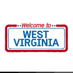 Welcome to WEST VIRGINIA of US State illustration design