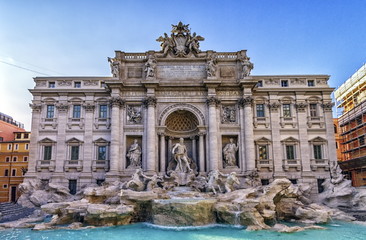 Fototapeta na wymiar Trevi fountain, Roma, Italy