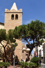 Fototapeta na wymiar Sant Roma church in Lloret de Mar, Costa Brava, Girona province,Spain