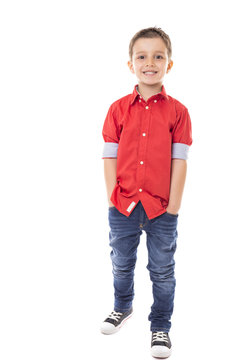 Full length portrait of a fashionable boy