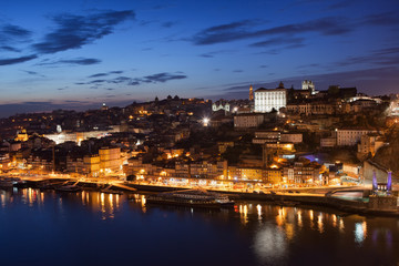Fototapeta na wymiar City of Porto Night Cityscape in Portugal