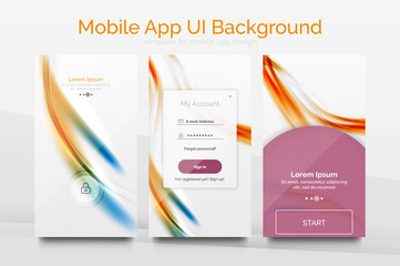 Mobile application interface background design