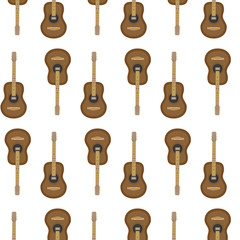 Pattern seamless acoustic guitar