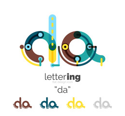 Linear business logo letter