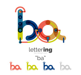 Linear business logo letter