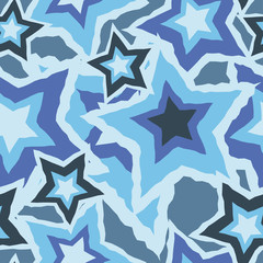 Ethnic boho seamless pattern with stars. Print. Repeating background. Cloth design, wallpaper.