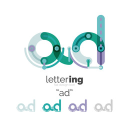 Letter logo line concept