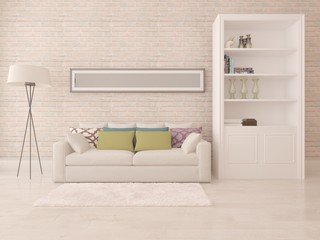 
Bright and modern living room with stylish intererom.