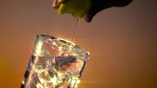 Ice Water Glass Squeeze Lemon Star Filter