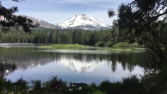 Mount Lassen, Lassen Volcanic National Park, USA. View from Manzanita Lake
