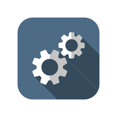 two gears vector icon