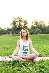 Young woman doing yoga