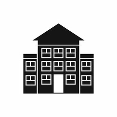 Bank building icon in simple style isolated vector illustration