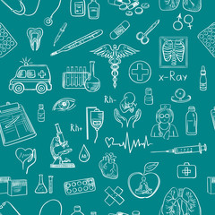 Hand drawn medicine pattern
