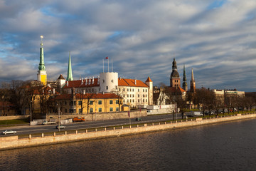 Obraz premium View of Riga castle