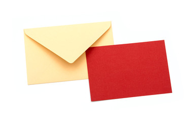 Red envelope on a white background