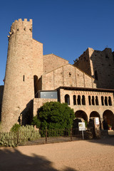 Obraz premium Romanesque monastery of La Porta Ferrada in Sant Feliu de Guixols, Girona province,Spain