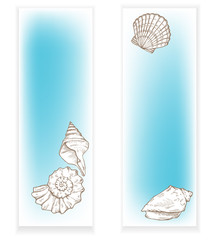 sea shells banners