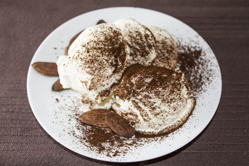 Ice cream with coffee