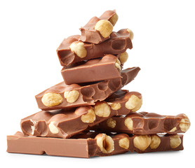 Chocolate isolated on white background