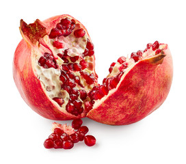 Pomegranate isolated on white background