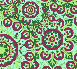 цветочный узор из мандал