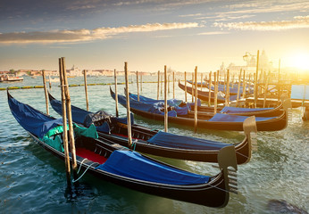 Fototapeta premium Gondolas in Venice