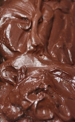 Detail of an artisan ice cream of chocolte
