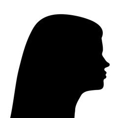 Vector silhouette of woman.