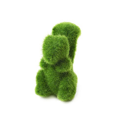 Squirrel toy Easter decoration isolated